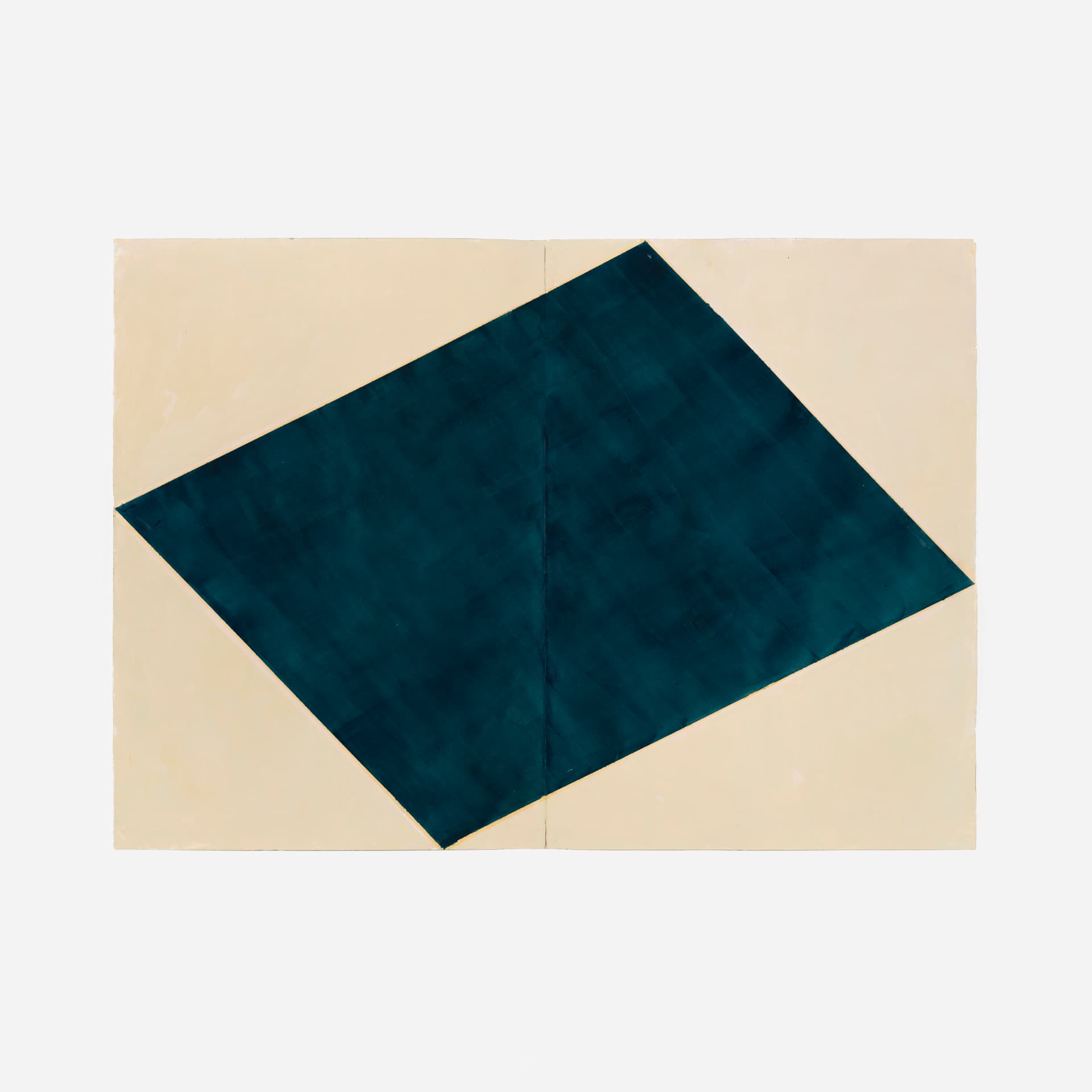 Pedra Angular, creme e verde-petróleo escuro